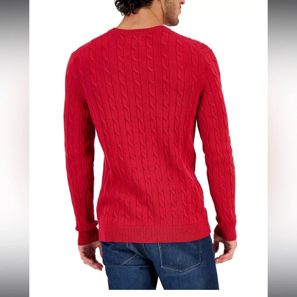 Club Room| men's cable-knit cotton sweater - Picture 3 of 3